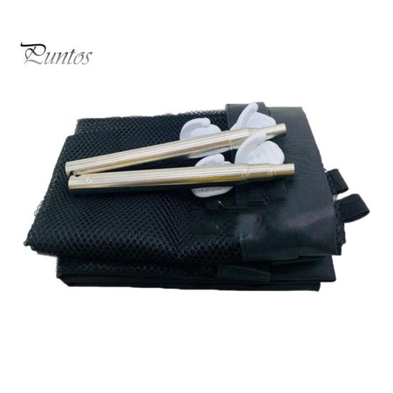 Pet Safety Gate Retractable Puppy Gate with Telescopic Pole Safety Mesh Door Pet Separation Guard Fence for Dogs