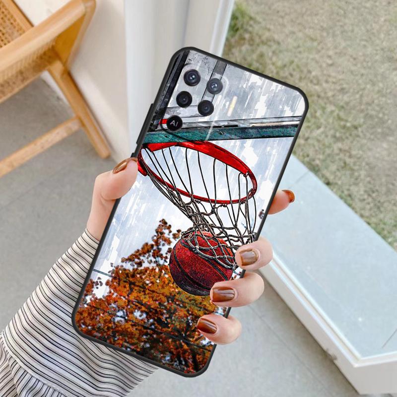 Sport Love Basketball Case For Oppo A94 A74 A54 A80 A60 A40 A18 A38 A58 A78 A98 A96 A76 A16 A15 A17 A57 A77 A5 Pro