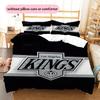 LA Kings Pattern Bedding Home Decoration Birthday Gift ( 1 duvet cover + 2 pillowcase, without core),fan merchandise.