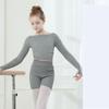 Kids Dance Sweater Girls Dance Wear Off Shoulder Practice Leotard Shawl Neck Sweater Chinese Dance Jacket
