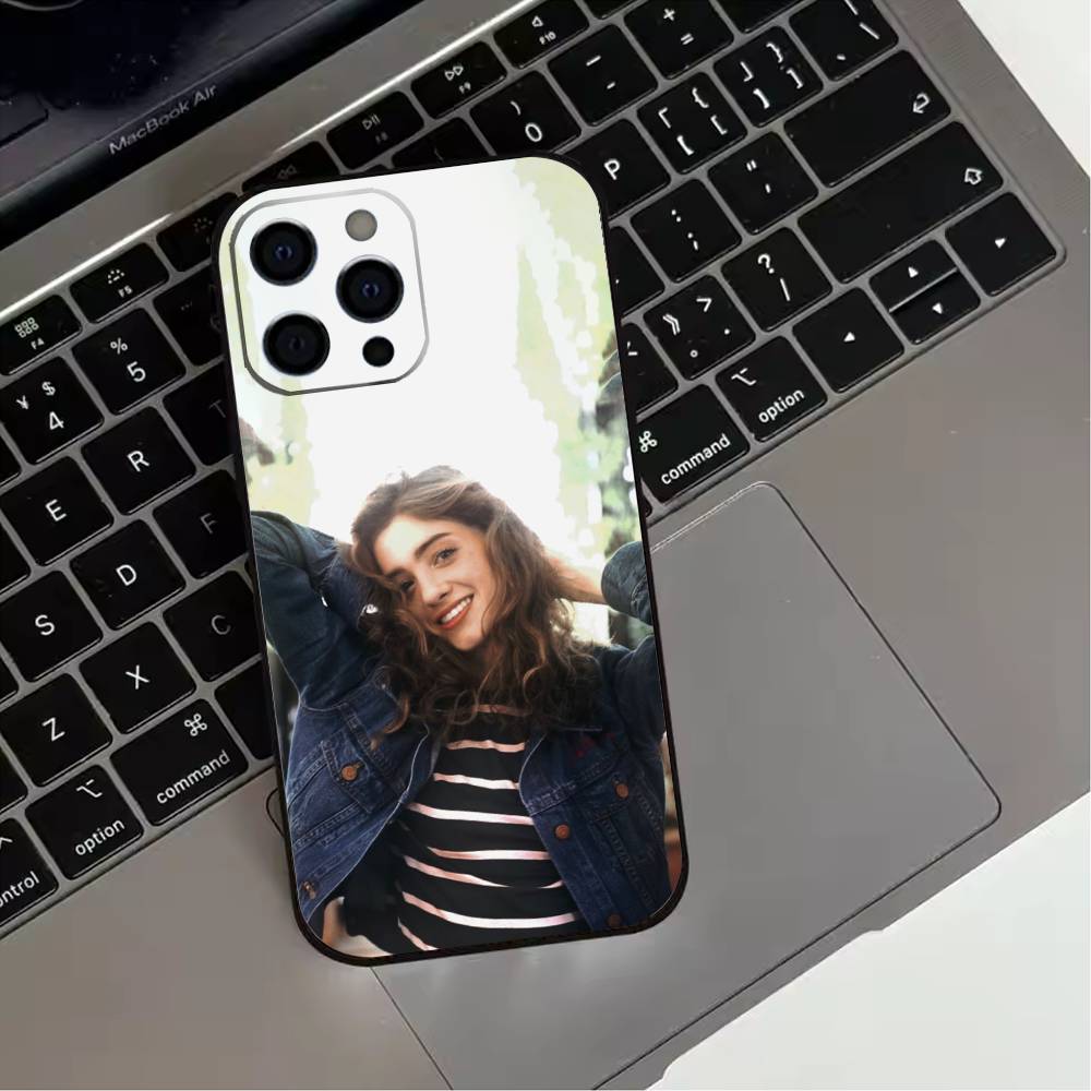Actress Natalia Dyer  Phone Case For iPhone 17,16,15,14,13,12,11 Plus,Pro Max,XS,Soft Silicone Black Cover