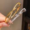 Elegant Silver Copper Zircon Embellished Bamboo Element Bracelet For Ladies