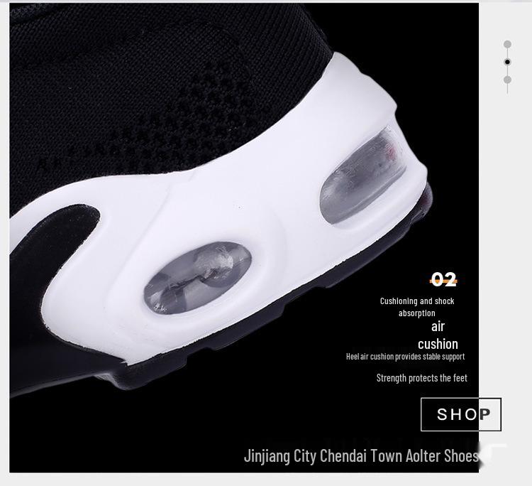 Pantofi de alergare respirabili din plasă Flyknit cu pernă de aer pentru femei plinute