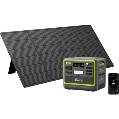 F2400 Portable Electric Generator+400W Solar Panel, 2048Wh 4800W Peak Power Station, LiFePO4 Power Plant