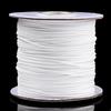 Korean Waxed Polyester Cord, White, 1mm, About 85yards/roll