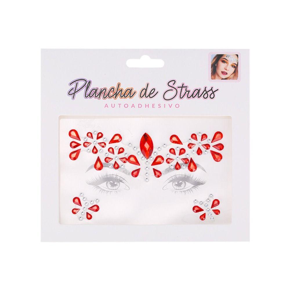 

Glitter Crystal Forehead Sticker Colorful Facial Decorations Electronic Music Festival Style D