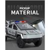 1/24 Tesla Police Cybertruck Off Road Alloy Metal Diecast Model Car Outdoor Collections Classic Trendy Toy Decorations Valentine Kids