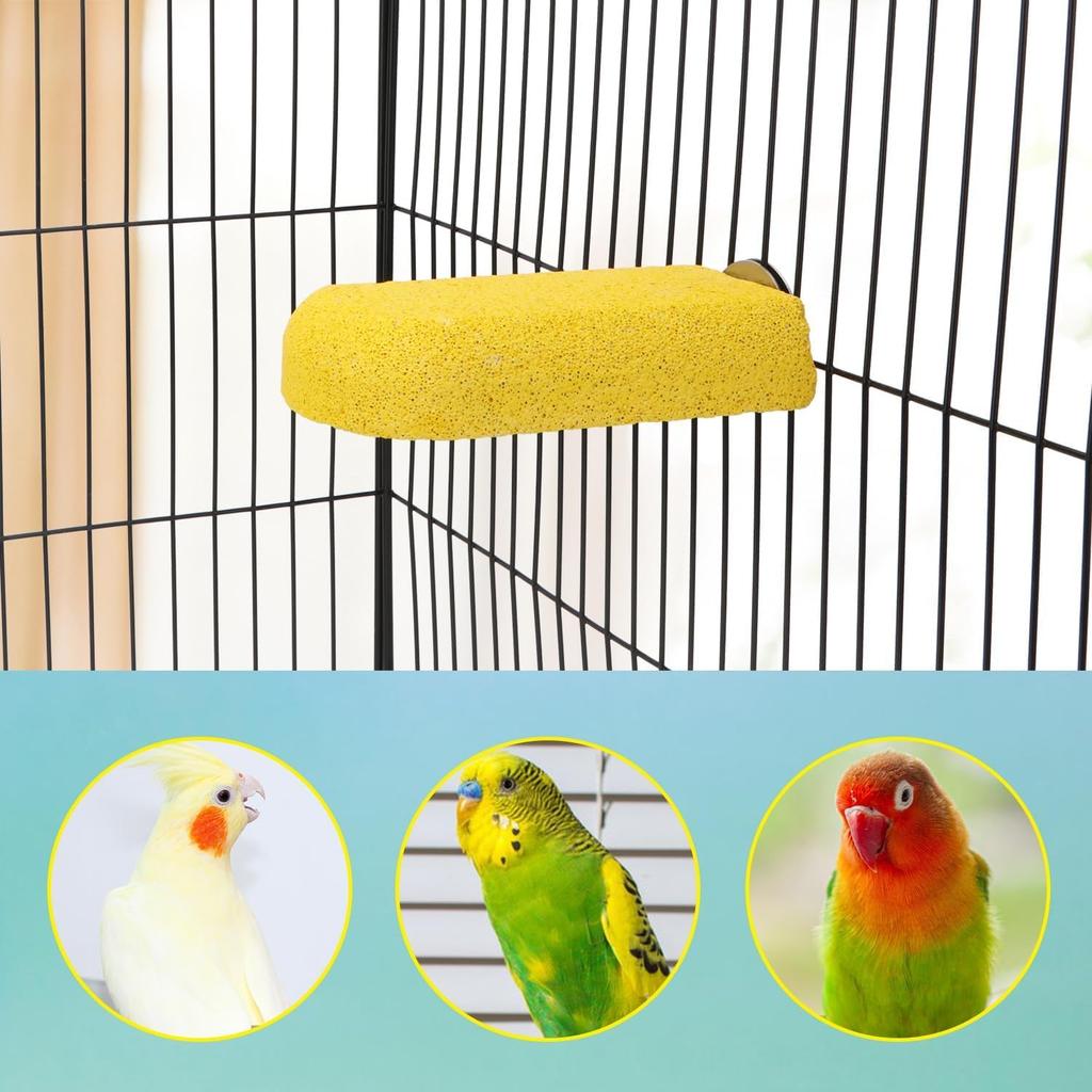Hypeety Vogel Papagei Kalzium Zähne Mund Backenzahn Schleifstein Hamster Schleifstein Kauspielzeug Sitzstange Sprungständer für Papagei Wellensittich Chinchilla
