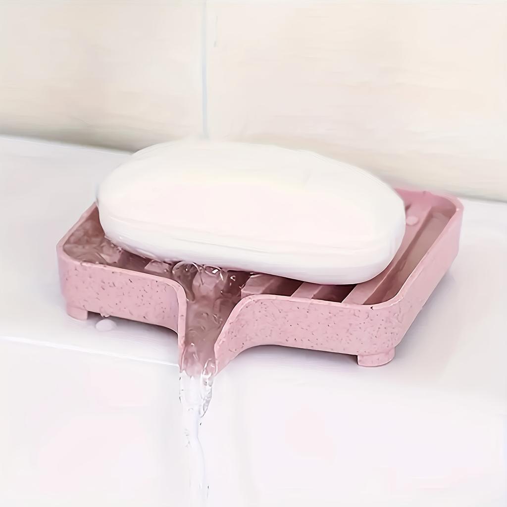 Creative Drainage Soap Dish Plastic Soap Holder with Waterproof Drainage Hole for Bathroom, Soap Storage Box, Bathroom Accessory, Soap Holder