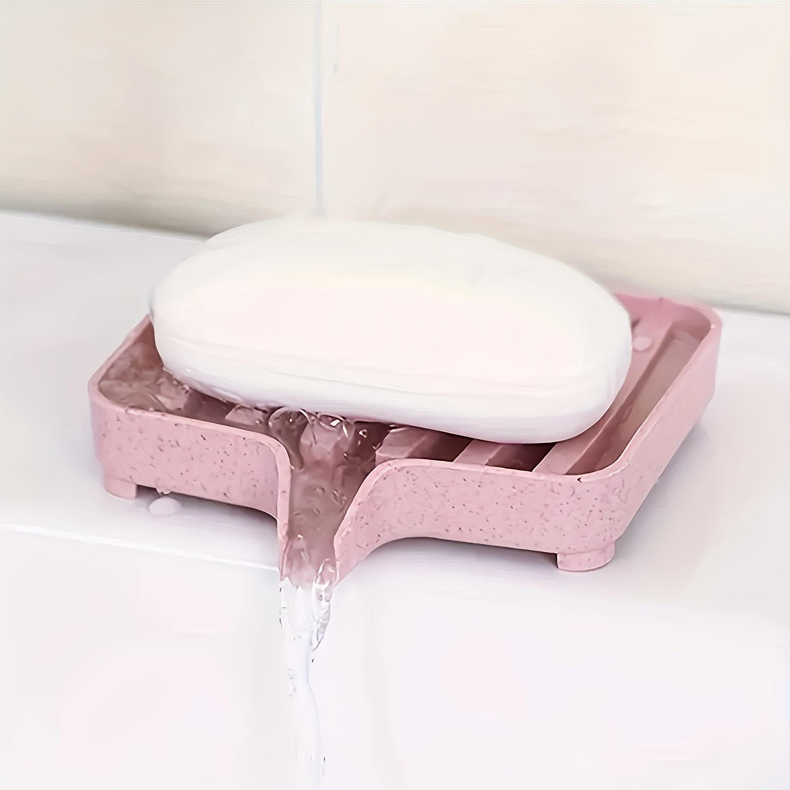 

Creative Drainage Soap Dish Plastic Soap Holder with Waterproof Drainage Hole for Bathroom, Soap Storage Box, Bathroom Accessory, Soap Holder рожевий