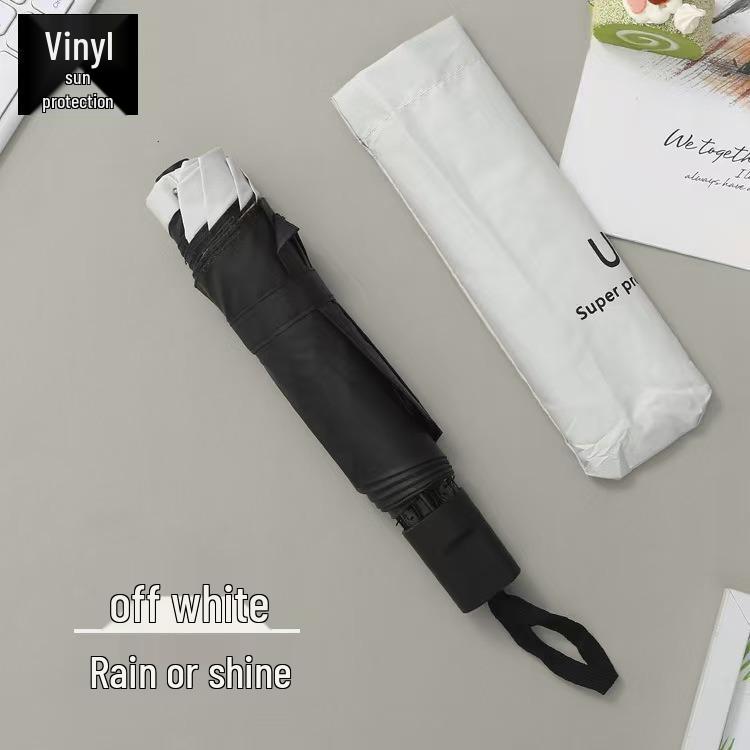 Triple Fold Black Glue UV Protection Umbrella - Sun & Rain Couple Umbrella with Custom Logo Option