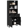 Highboard 2 pcs Black Oak Effect 69.5 x 34 x 180 cm