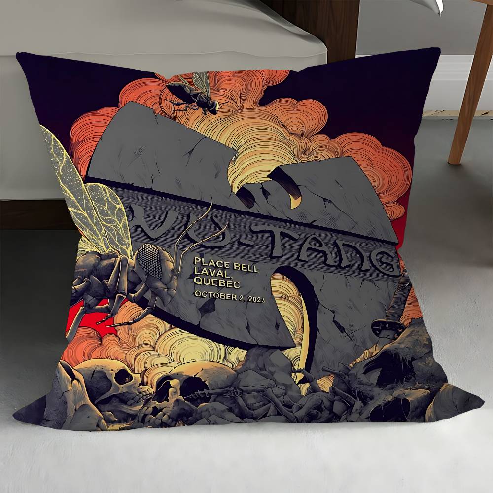 Art W-Wu T-Tang Clan Maple Cushion Cover Inches Farmhouse Decor Home Throw Pillow Covers For Couch Decorations