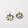 Peridot Gemstone 925 Sterling Silver Jewelry Handmade Drop/Dangle Earrings 1.57" CE-19-4