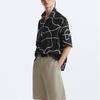 Zara Loose Fit Printed Comfortable Simple Short Sleeve Shirt Men shirts Multicolor 7380571-021