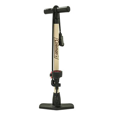Coleman Bicycle Pump/Floor Pump with Gauge, Compatible with British, Presta, and American Valves, Beige, 85708