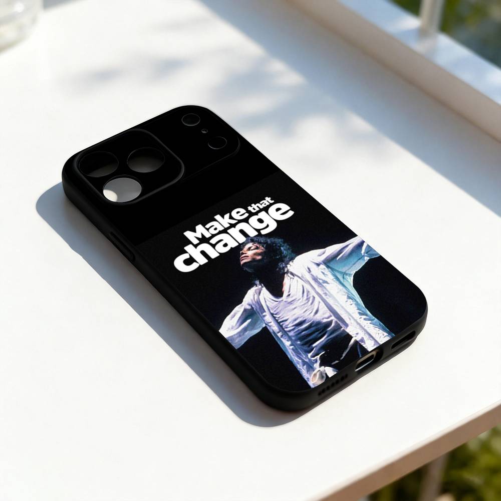 Michael Singer J-Jackson Cool Phone Case Silicone Black Soft For iPhone 17,16,15,14,13,12,11,Pro,Max,Plus,E,SE4,Air,Mini