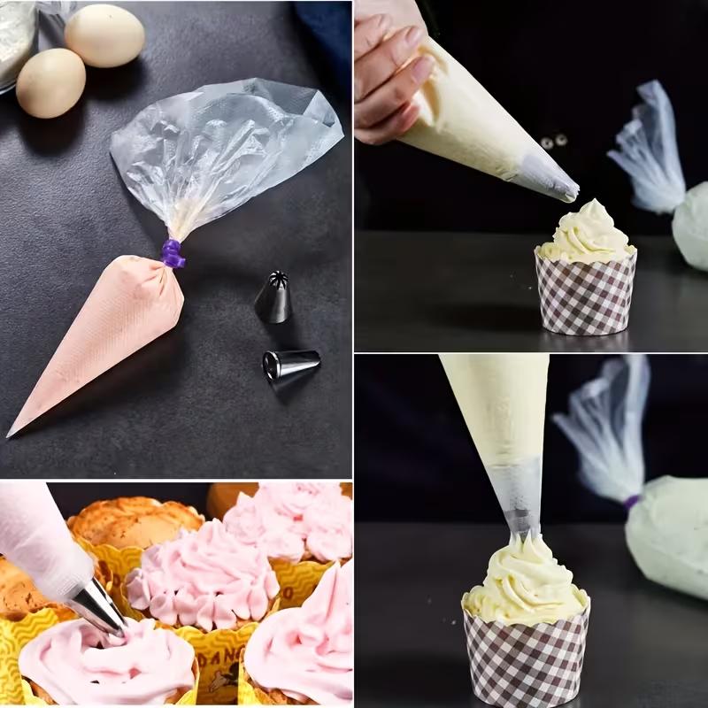 100Pcs Disposable Piping Bags Thickened Pastry Decorating Bags Cake Icing Frosting Bags Baking Tools Kitchen Accessories