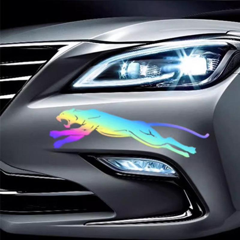 SCIONE Colorful Laser Car Stickers Cover Scratches Electric Car Stickers Body Stickers Motorcycle Tail Box Stickers Waterproof Sunscreen Stickers
