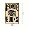 Retro Book Lover Metal Tin Sign Vintage Wall Art Decor For Home Library Office