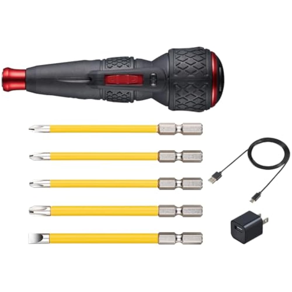 VESSEL (VESSEL) Electric Ball Grip Electric Dora Ball II with 5 Screwdriver Bits Charging with US...