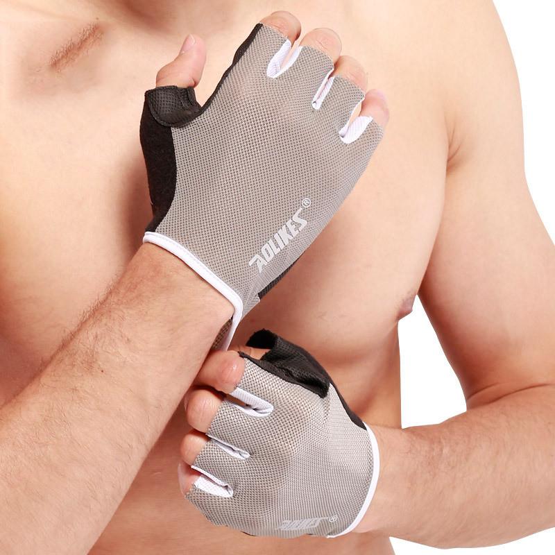 Fahrradhandschuhe Halbfinger Atmungsaktiv Lycra Rutschfest Für Outdoor-Übungen