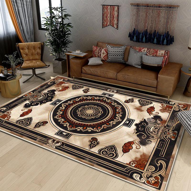 Persian Luxury Carpet for Living Room Boho Decoration Home Sofa Non-slip Large Rugs Bedroom Office Washable Floor Mat Dustproof