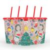 24 Oz Coffee Straw Cup Reusable Christmas Color Changing Cup with Lid Plastic Cold Bucket Party Drink Cup