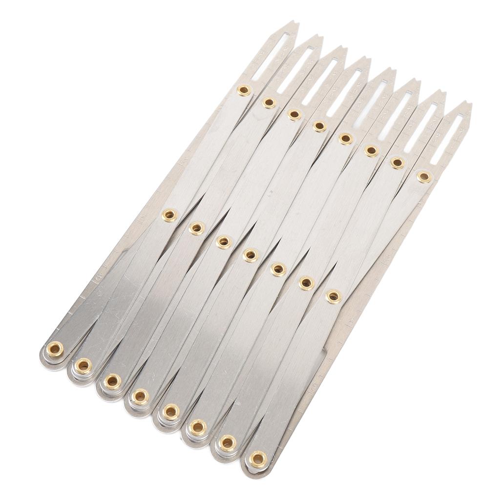 6,3 Zoll Erweiterbarer Aluminium Nähmaß Gleichabstandsteiler Erweiterbares Nähwerkzeug für Knöpfe Falten