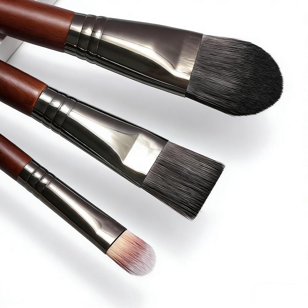 Flat Head Makeup Brush - Foundation & Mask Applicator with Soft Artificial Fiber Bristles