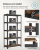 SONGMICS Shelving Unit, 40 X 90 X 180 Cm, 875 Kg Load Capacity (175 Kg Per Shelf), Industrial, Adjustable Storage Shelves, for Living Room, Kitchen