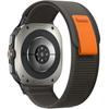 Nylon Strap for Samsung Galaxy Watch Ultra 2 / 1, Gray / Orange