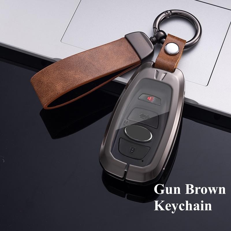 

Металлический чехол для дистанционного ключа автомобиля, брелок для Subaru BRZ Forester Legacy Outback WRX WRX STI Impreza XV Crosstrek, автоаксессуары коричневый