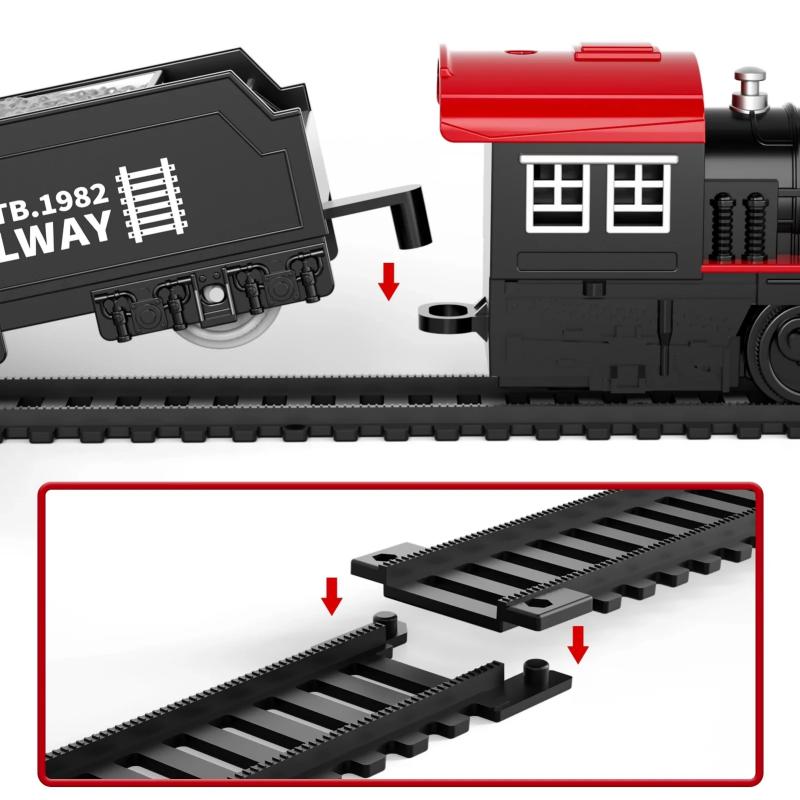 Işıklı ve Müzikli Elektrikli Tren Ray Seti Retro Simülasyon Tren Seti Noel Ağacı Altı İçin Çocuklara Yönelik Eğitici Doğum Günü Hediyeleri