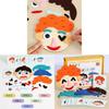 Wooden Puzzle For Kids With Facial Expression Changes Educational Toy For Preschoolers