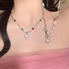 Colorful Beaded Summer Necklace – Fresh, Versatile, and Sweet Clavicle Chain