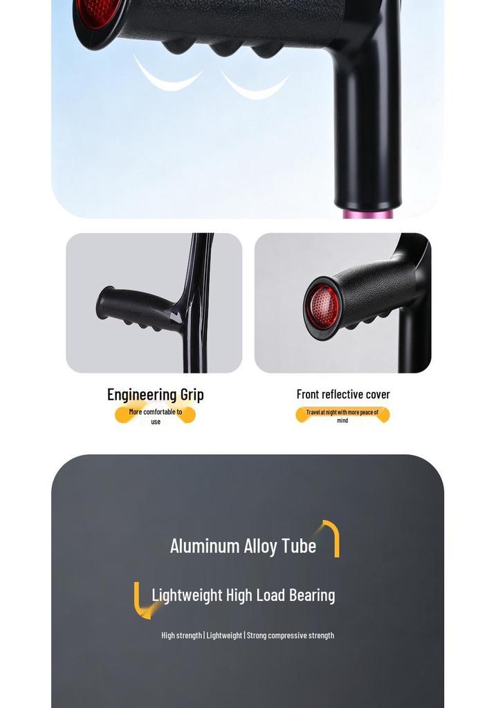 Foldable Non-Slip Double Elbow and Underarm Crutches