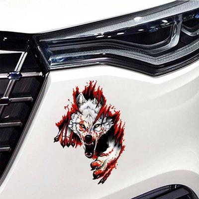 Dekorativní samolepky 3D realistická samolepka Motocyklová samolepka Dekorace karoserie auta Samolepka na auto s hlavou vlka