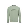 Reebok Round Neck Knitted Pullover Printed Long Sleeve Sweatshirt Unisex Sweatshirt Green 223RMS305UGL2