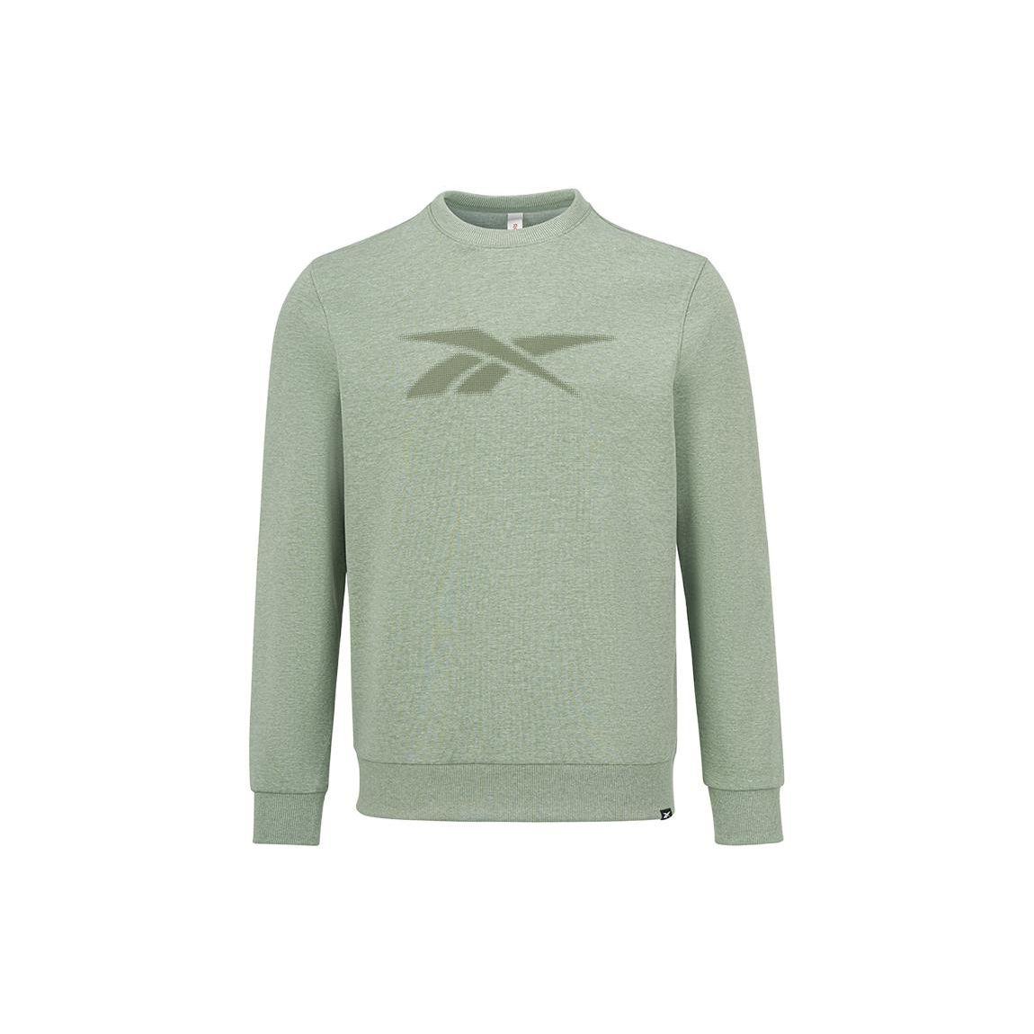 Reebok Round Neck Knitted Pullover Printed Long Sleeve Sweatshirt Unisex sweatshirt Green 223RMS305UGL2 M