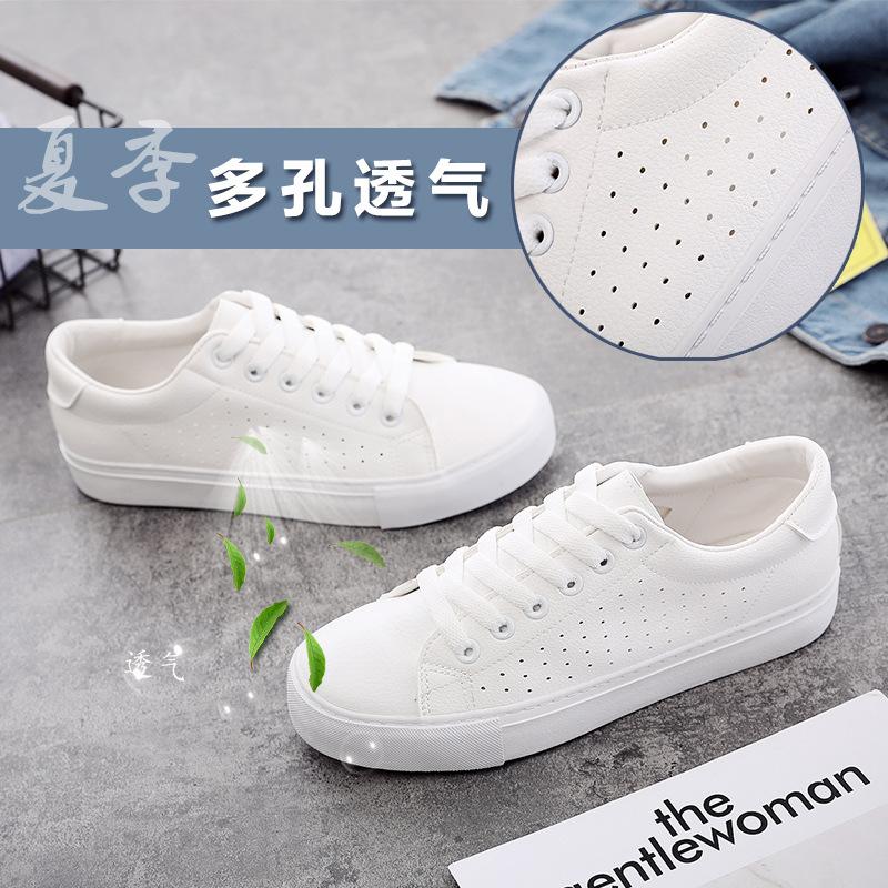 Scarpe bianche in pelle da donna primavera versatili scarpe bianche nuove traspiranti leggere suola morbida bianco puro scarpe da ginnastica da studente scarpe da uomo
