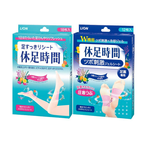 

[Set of 2] Rest Foot Time Pressure Point Stimulation Gel Sheets 12 Sheets (4 Sheets x 3 Packets) + Refreshing Foot Sheets 18 Sheets (6 Sheets x 3 Pack