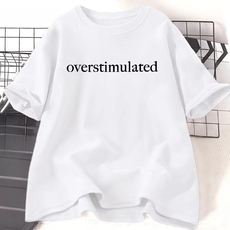 Overstimulated T Shirt for Mom Cowboy Frog Unhinged Tshirt Weirdcore Clothing Funny TShirt Casual Loose Tshirts for Unisex Women