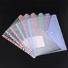 Plastic 11-hole Loose-leaf File Bag Transparent 3-hole Folder+6pcs Binder Pockets Document Pouch for Office and School Supply