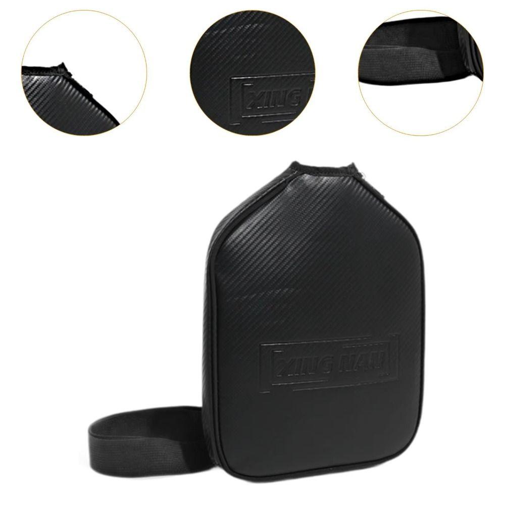 Crossbody Pickleball Shoulder Bag Adjustable Large Capacity Pickleball Paddle Cover Comfortable Straps Black Sports Fitness Bag