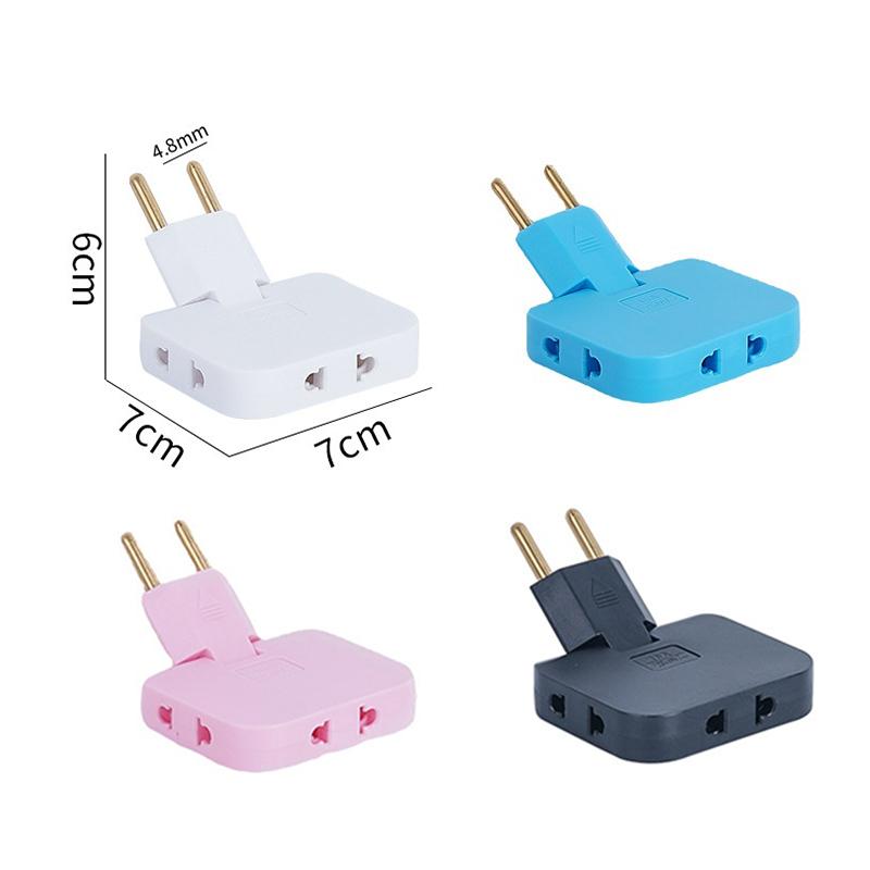 Eu Plug Adapte 4 In 1 Wall Outlet Extension Eu Electrical Socket 180 Degree Plug Adapter Travel Aadapter Portable Power Converte