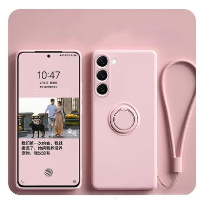 Silicone Strap Ring Phone Case for Samsung Galaxy S21 FE S25 S24 Ultra S23 S22 Plus A53 A14 A54 A34 A13 A32 A24 Magnetic Cover