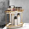 Compact Corner Storage Rack for Makeup and Perfume Organization In Bathroom, Vanity, or Desk