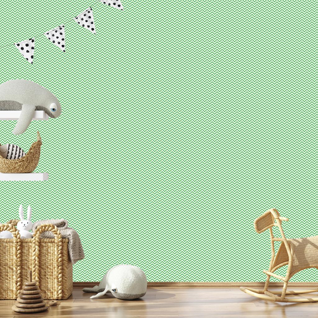 Mint Zigzag Wallpaper for Living Room and Bedroom 50x1000