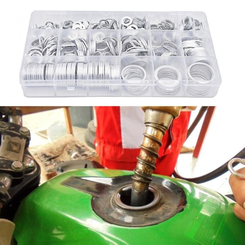 580pcs Aluminum  Flat Washer Assortment Tight Seal Washers Versatile Washers set for Efficient Maintenance Tasks